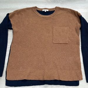 Madewell Sweater | Blue and Brown | Size Small